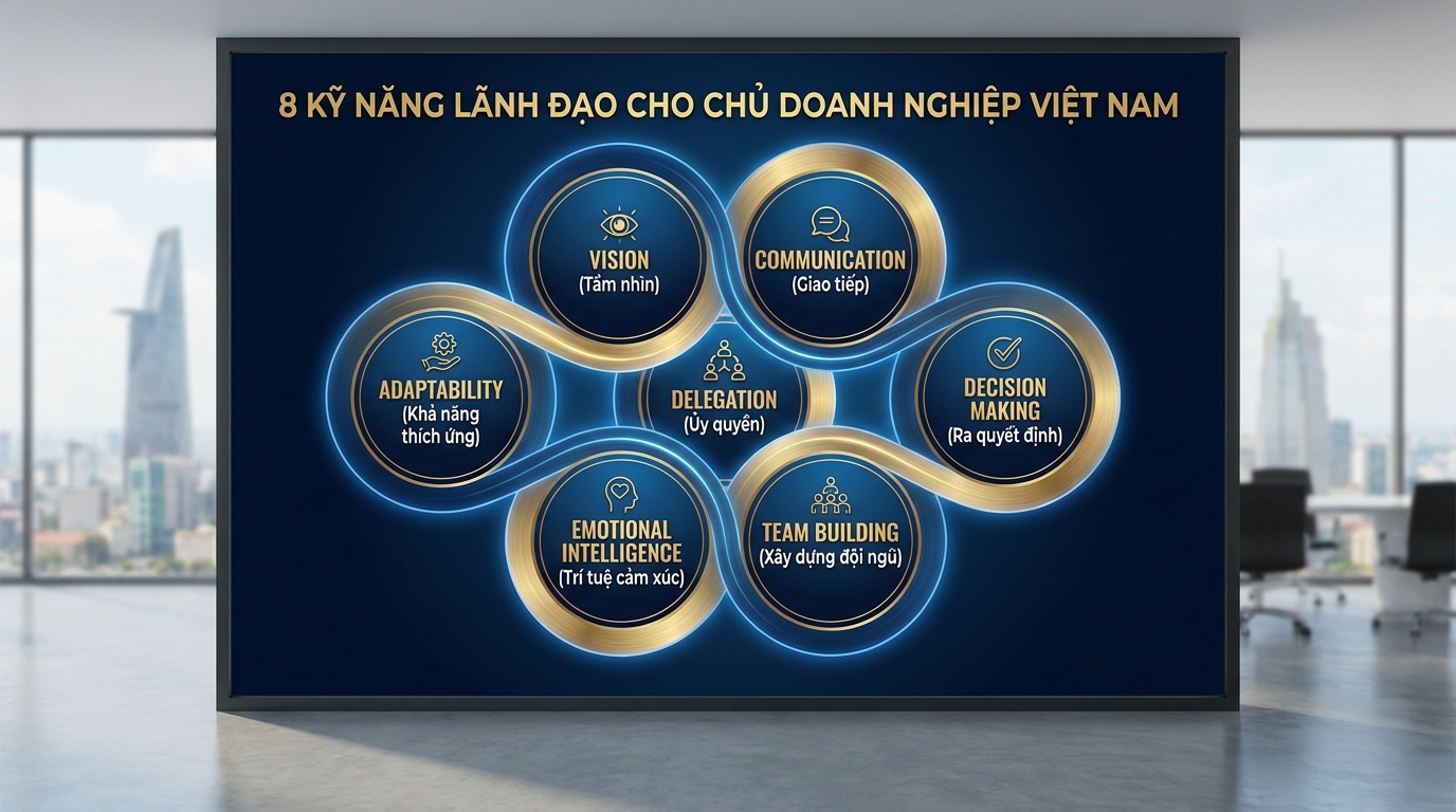 8 kỹ năng lãnh đạo cốt lõi mà chủ doanh nghiệp cần thành thạo