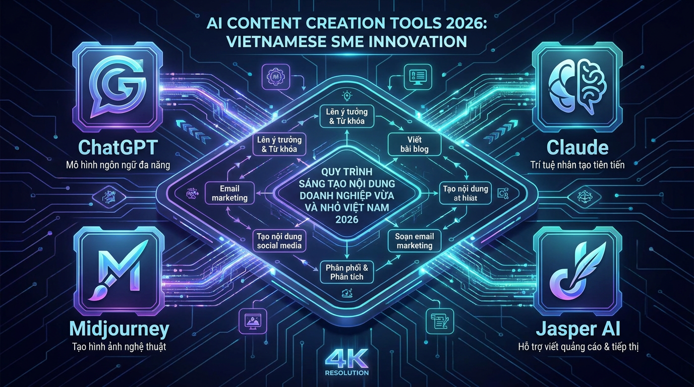 Các công cụ AI hỗ trợ tạo content marketing năm 2026