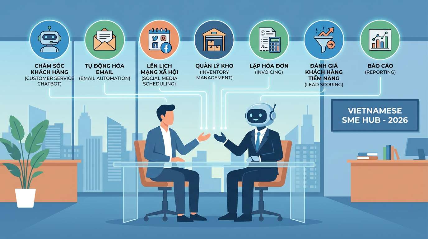 7 quy trình doanh nghiệp được tự động hóa bằng AI năm 2026