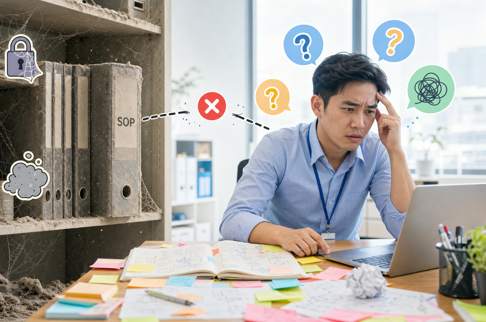 Ví dụ SOP là gì trong kinh doanh áp cho một ca làm việc theo 6 khối ITTO