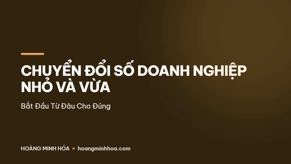 Lộ trình 4 giai đoạn chuyển đổi số doanh nghiệp nhỏ và vừa